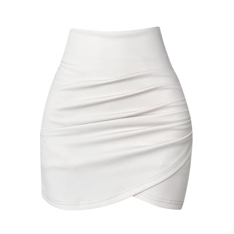 Womens Pleated Wrap Asymmetrical High-Waist Casual Shorts - T&amp;A enterprises
