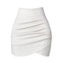 Womens Pleated Wrap Asymmetrical High-Waist Casual Shorts - T&A enterprises