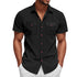 Loose Heavy Lapel Corduroy Workwear Short Sleeve Shirt - T&A enterprises