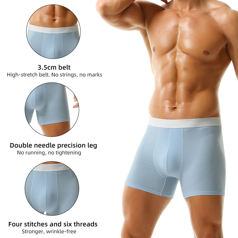 Mens Breathable Cotton Boxer Briefs Plus Size All-Season Intimates - T&amp;A enterprises