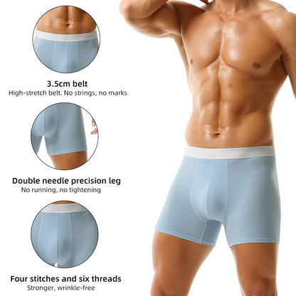 Mens Breathable Cotton Boxer Briefs Plus Size All-Season Intimates - T&amp;A enterprises