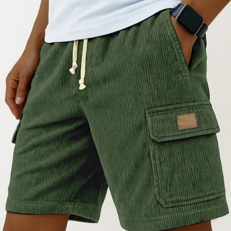 Versatile 3D Bag Mens Drawstring Corduroy Side-Pocket Shorts - T&amp;A enterprises