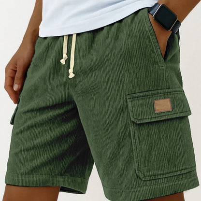 Versatile 3D Bag Mens Drawstring Corduroy Side-Pocket Shorts - T&amp;A enterprises