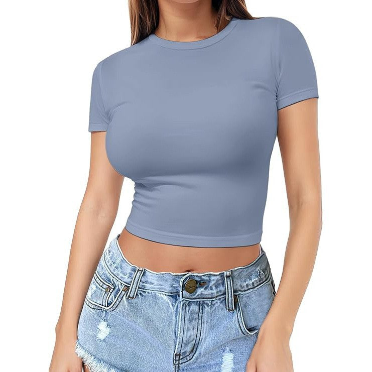 Womens Midriff-baring T-Shirt, Sassy Summer Pullover Top - T&amp;A enterprises