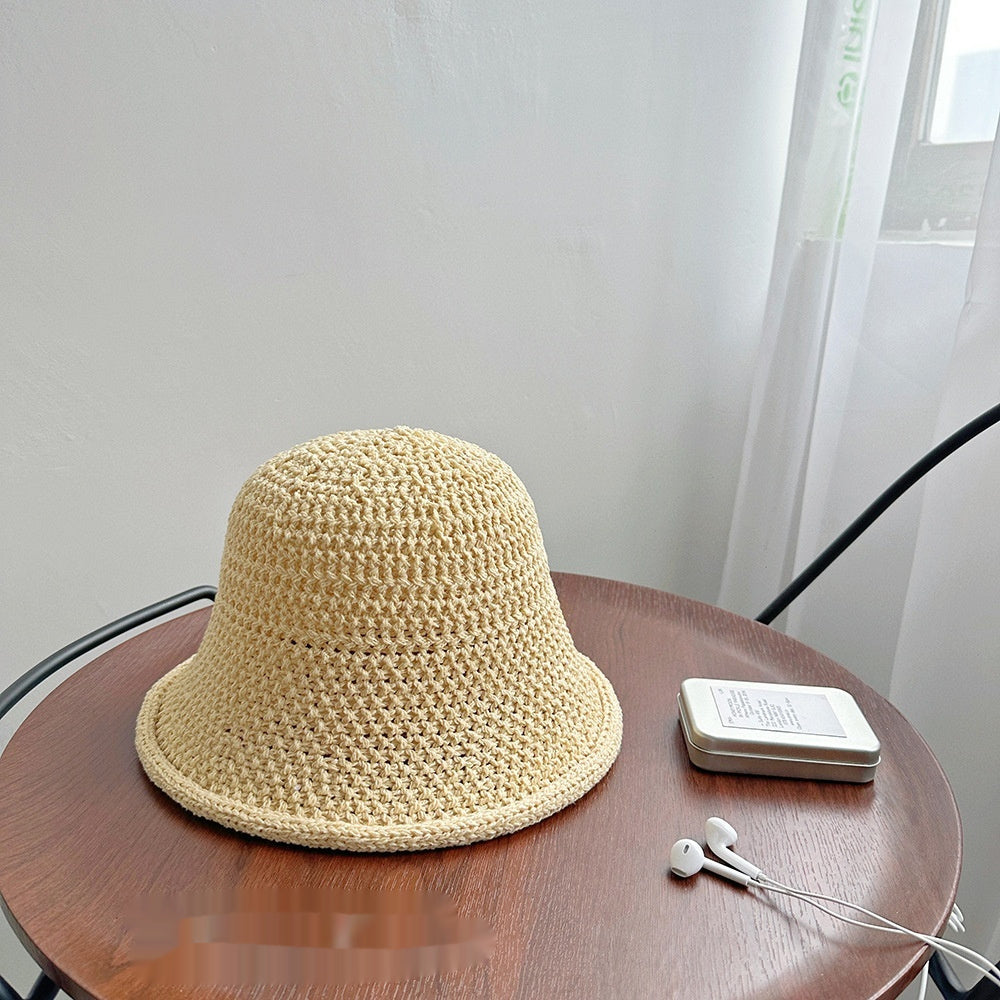 Hollow-out Knitted Bucket Hat For Women - T&amp;A enterprises