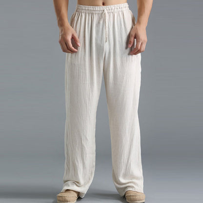 Linen Leisure Trousers - Versatile Khaki, Black, Blue &amp; White - T&amp;A enterprises