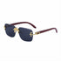 European And American Retro Frameless Mens Diamond Sunglasses - T&A enterprises
