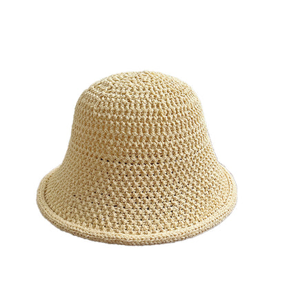 Hollow-out Knitted Bucket Hat For Women - T&amp;A enterprises