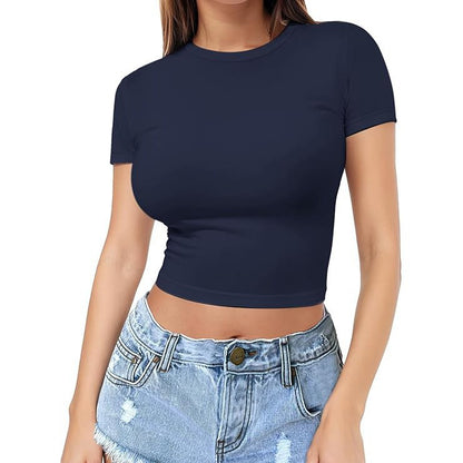 Womens Midriff-baring T-Shirt, Sassy Summer Pullover Top - T&amp;A enterprises