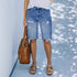 Casual Mid-Length Ripped Denim Shorts - T&A enterprises