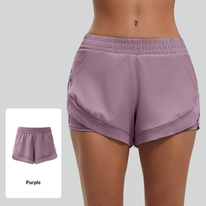 Workout Fitness Shorts, Seamless Bare-feel Yoga Shorts With Pockets - T&amp;A enterprises