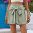 Waist-tie Front-pleated Elastic-waistband Wide-leg Shorts - T&A enterprises