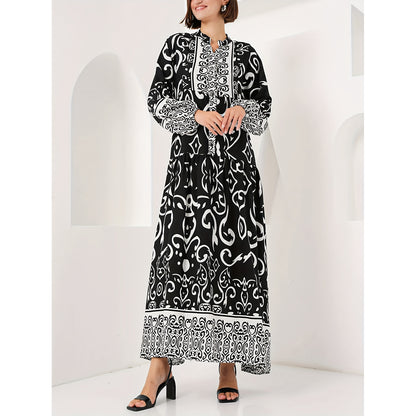 Elegant Loose-fitting Black Robe For Women - T&amp;A enterprises