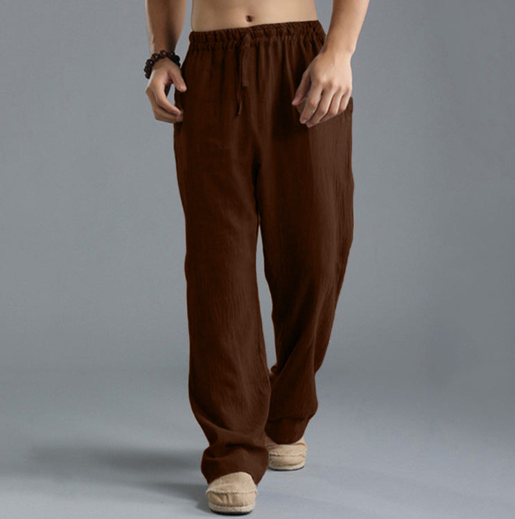 Linen Leisure Trousers - Versatile Khaki, Black, Blue &amp; White - T&amp;A enterprises