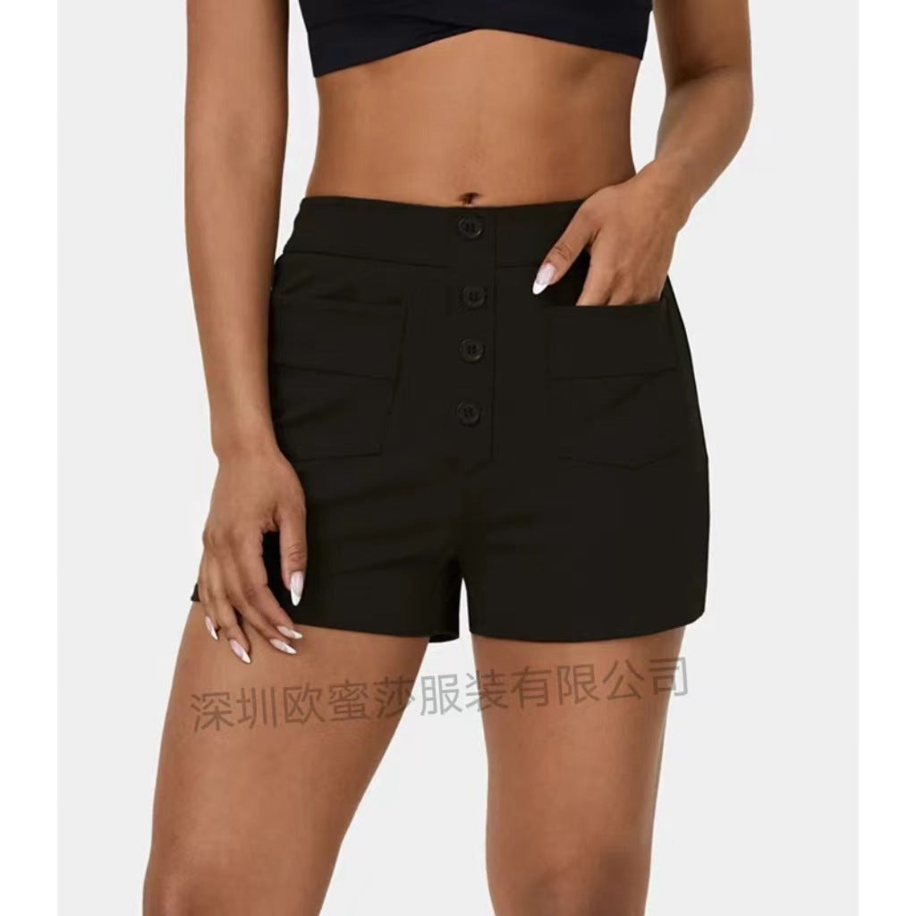 Urban-style Elegant Womens Clothing Polyester Patchwork Mid-rise Shorts For Women - T&amp;A enterprises