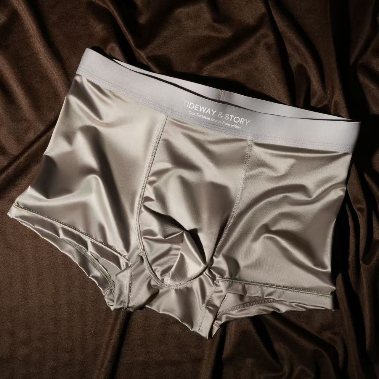 Ice Silk Mens Underwear Light Luxury Satin Boxers - T&amp;A enterprises