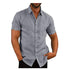 Men Short Sleeve Summer Solid Shirts Casual Loose Tops Tee - T&A enterprises