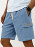 Versatile 3D Bag Mens Drawstring Corduroy Side-Pocket Shorts - T&A enterprises