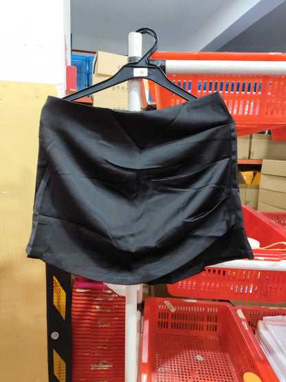 Womens Pleated Wrap Asymmetrical High-Waist Casual Shorts - T&amp;A enterprises