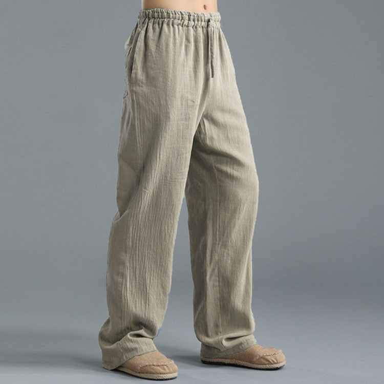 Linen Leisure Trousers - Versatile Khaki, Black, Blue &amp; White - T&amp;A enterprises