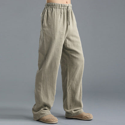Linen Leisure Trousers - Versatile Khaki, Black, Blue &amp; White - T&amp;A enterprises