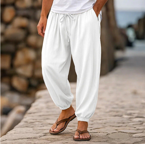 Mens Casual Loose-fitting Solid-color Beach Shorts - T&amp;A enterprises
