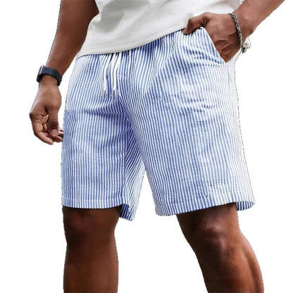 Striped Lace-up Sweatpants Minimalist Cropped Shorts - T&amp;A enterprises