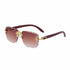 European And American Retro Frameless Mens Diamond Sunglasses - T&A enterprises