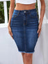 Womens Fashionable Sexy Ripped Bodycon Denim Skirt - T&A enterprises