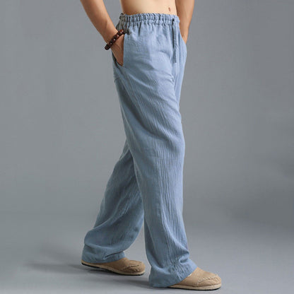 Linen Leisure Trousers - Versatile Khaki, Black, Blue &amp; White - T&amp;A enterprises