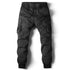 Solid Color Skinny Pants Multi-pocket Men&