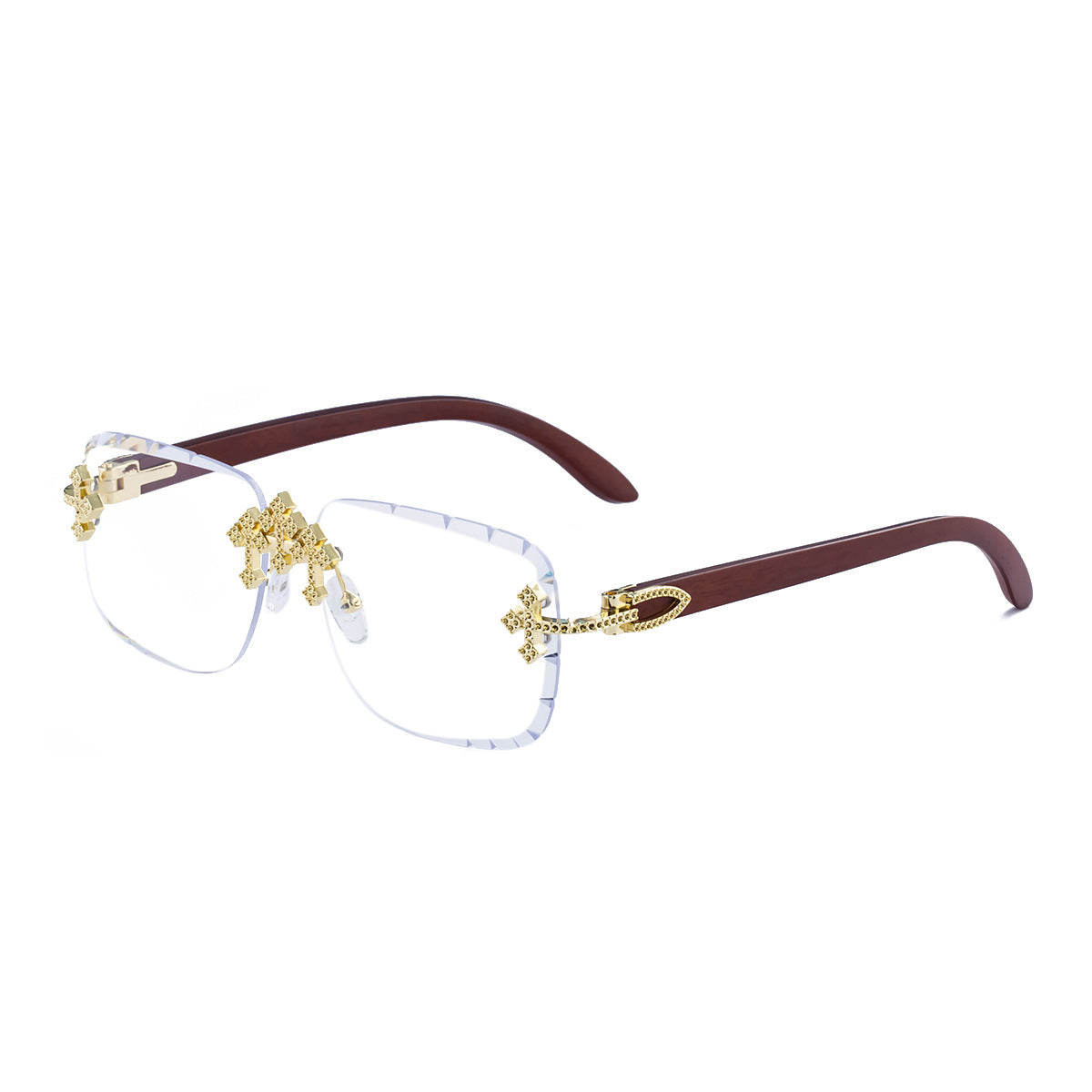 European And American Retro Frameless Mens Diamond Sunglasses - T&amp;A enterprises