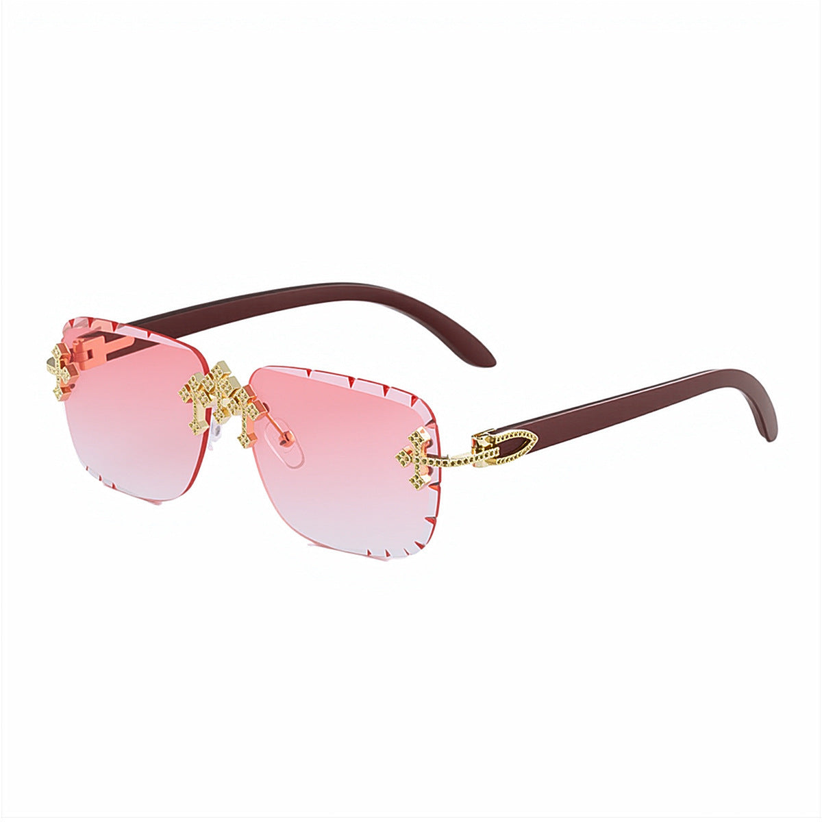 European And American Retro Frameless Mens Diamond Sunglasses - T&amp;A enterprises