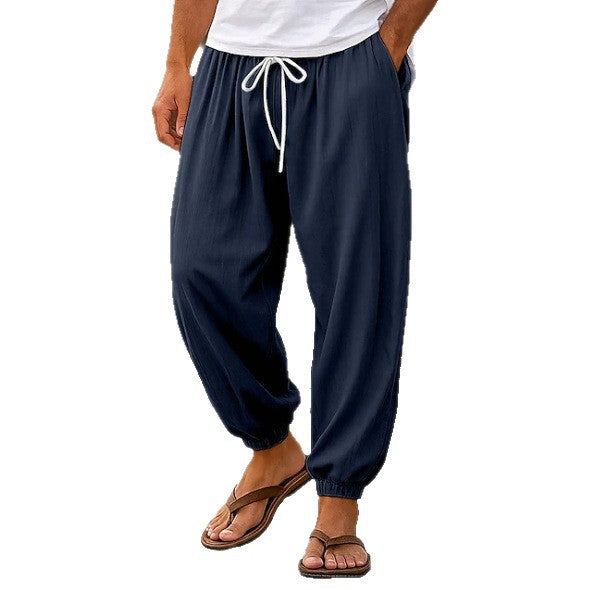 Mens Casual Loose-fitting Solid-color Beach Shorts - T&amp;A enterprises