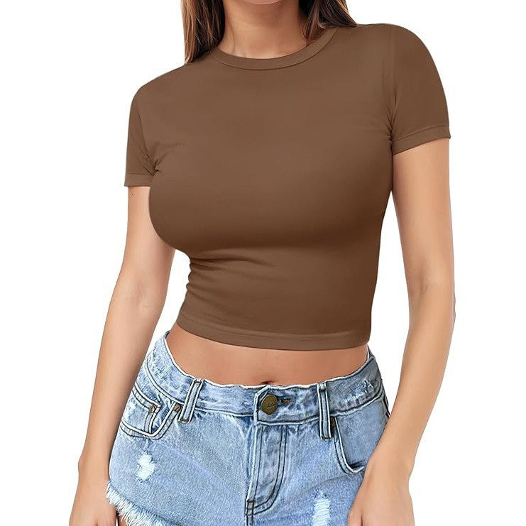 Womens Midriff-baring T-Shirt, Sassy Summer Pullover Top - T&amp;A enterprises