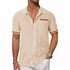 Short-sleeved Shirt Pocket Hollow Breathable Cool Summer Men&