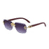 European And American Retro Frameless Mens Diamond Sunglasses - T&A enterprises