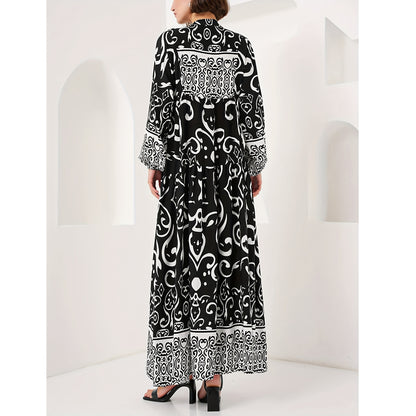Elegant Loose-fitting Black Robe For Women - T&amp;A enterprises