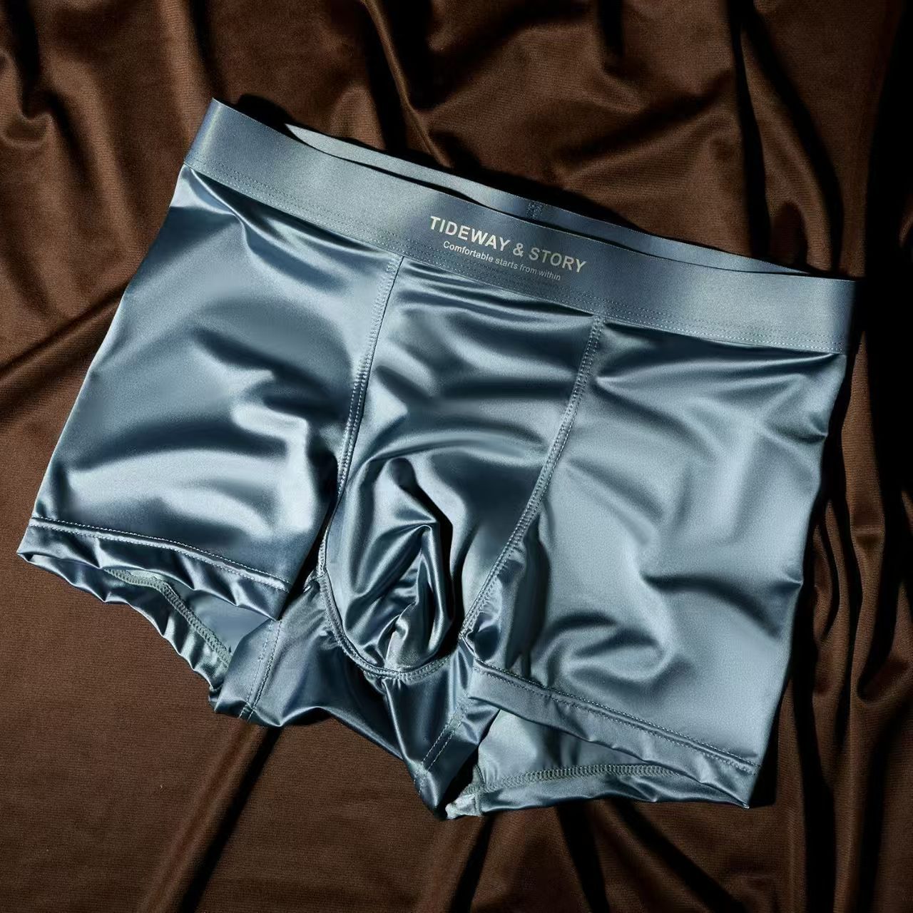 Ice Silk Mens Underwear Light Luxury Satin Boxers - T&amp;A enterprises