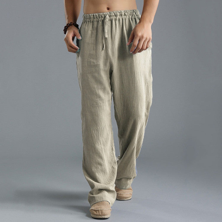 Linen Leisure Trousers - Versatile Khaki, Black, Blue &amp; White - T&amp;A enterprises