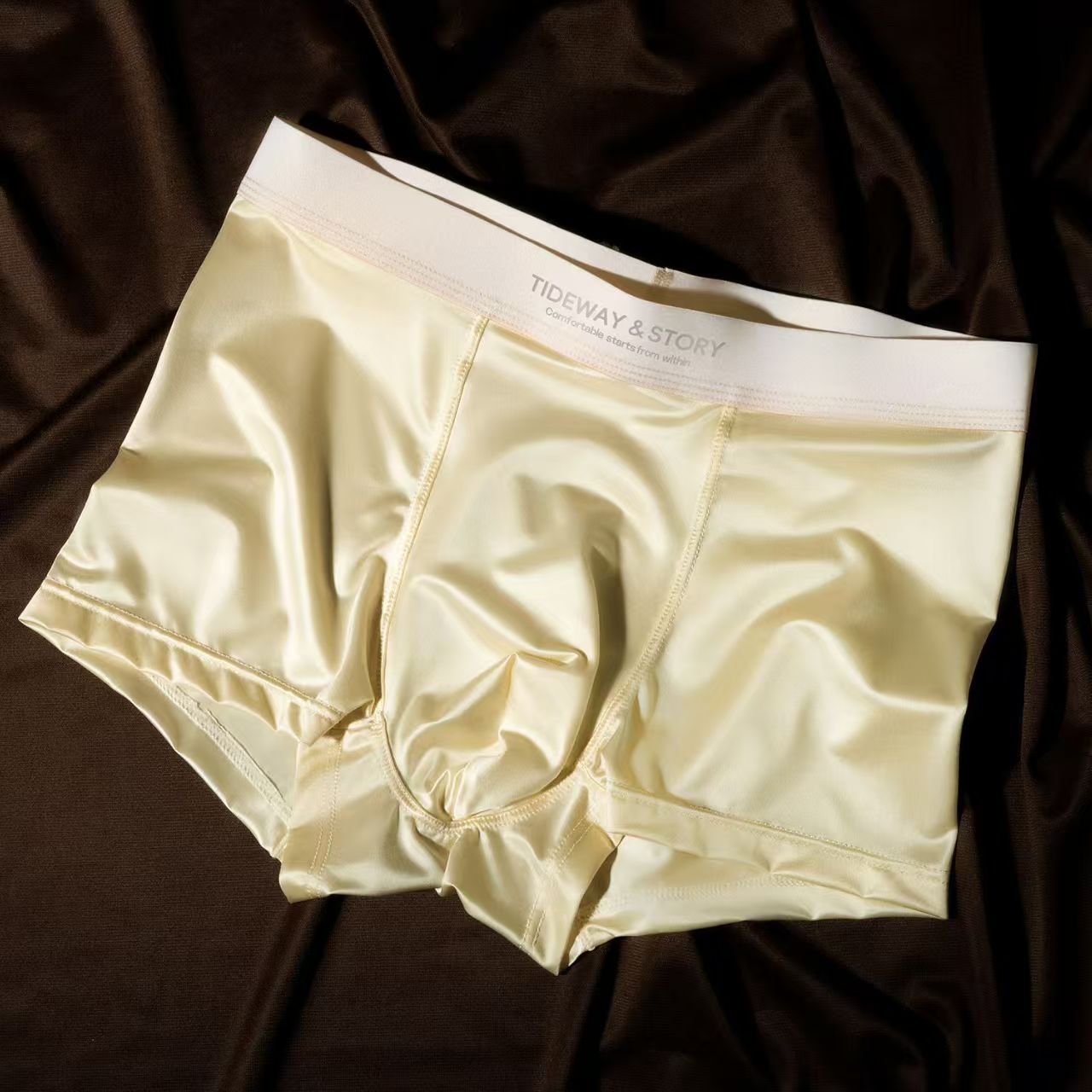 Ice Silk Mens Underwear Light Luxury Satin Boxers - T&amp;A enterprises