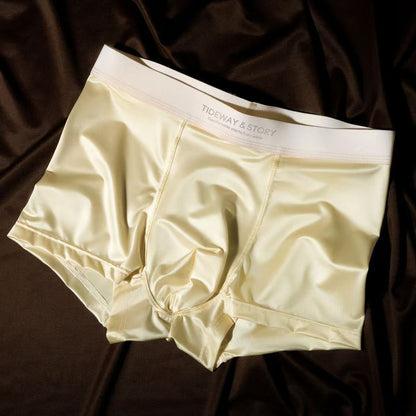 Ice Silk Mens Underwear Light Luxury Satin Boxers - T&amp;A enterprises
