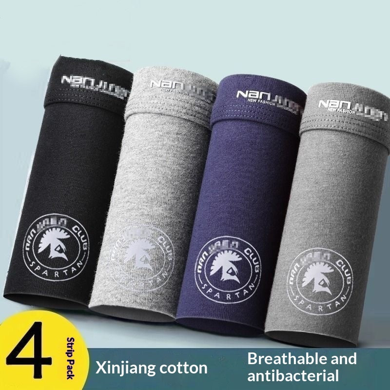 Pack Of 4 Mens Comfortable Breathable Cotton Boxer Briefs With  Prints - T&amp;A enterprises
