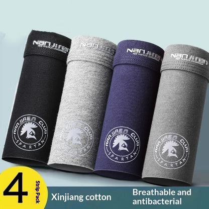 Pack Of 4 Mens Comfortable Breathable Cotton Boxer Briefs With  Prints - T&amp;A enterprises