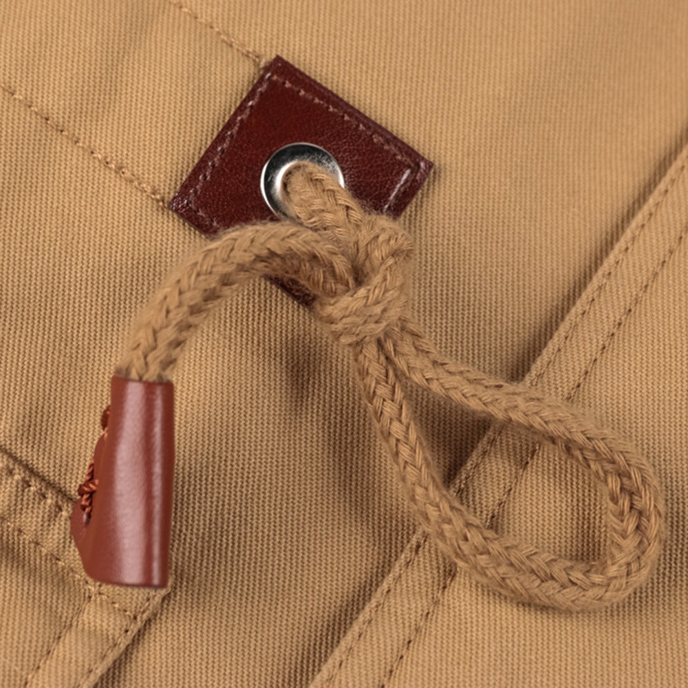Winter Zip-up Coat Warm Thickened Detachable Hooded Jacket Multi-pocket  Button Drawstring Long Sleeve Tops Men&