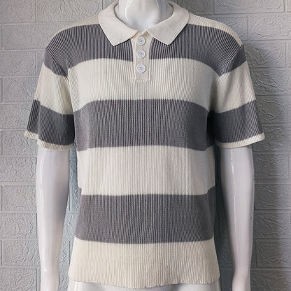 Mens Clothing Summer Fashion Lapel Sweater Short Sleeve Men Clothing Men Wears - T&amp;A enterprises