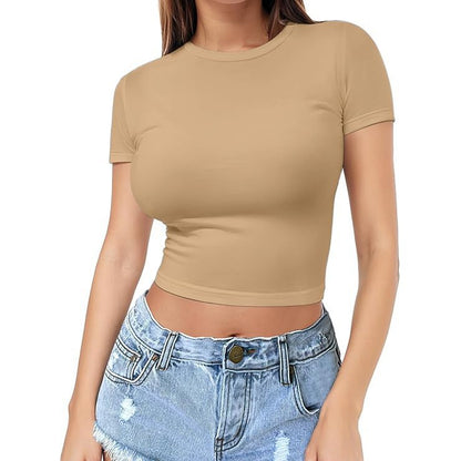 Womens Midriff-baring T-Shirt, Sassy Summer Pullover Top - T&amp;A enterprises