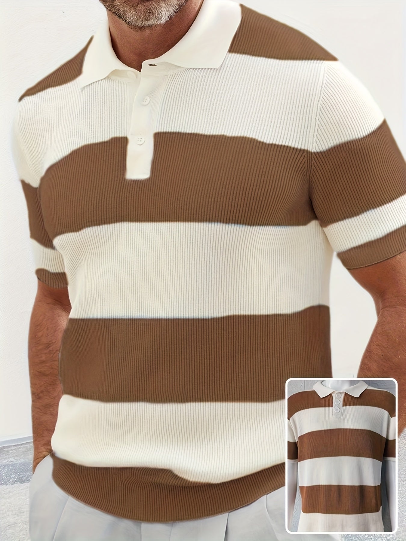 Mens Clothing Summer Fashion Lapel Sweater Short Sleeve Men Clothing Men Wears - T&amp;A enterprises