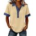 Summer New Denim Patchwork Polo Shirt - T&A enterprises