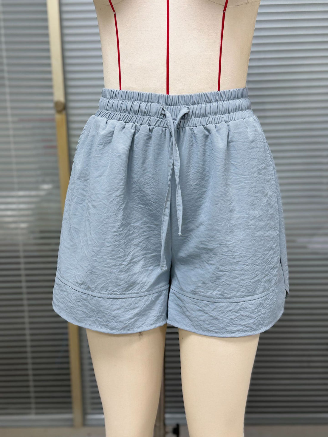 Solid Colored Pocketed Drawstring Elastic Waist Shorts For Women - T&amp;A enterprises